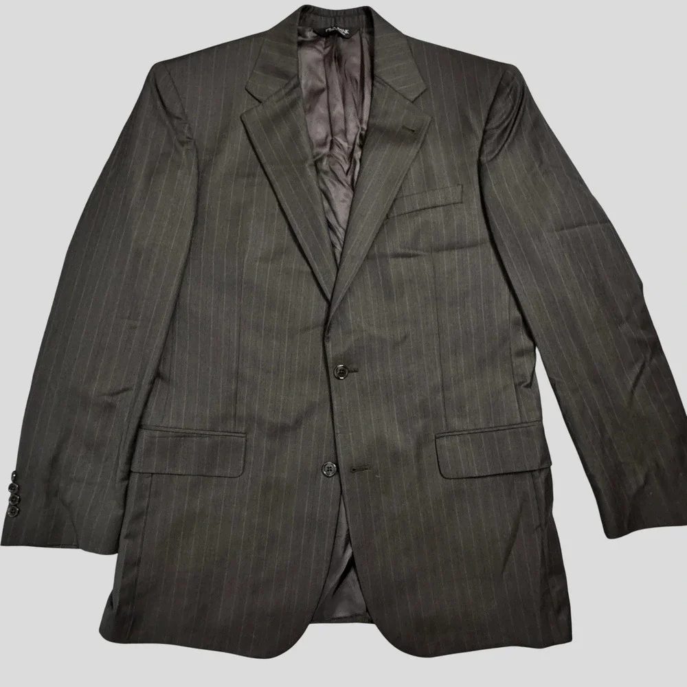 JOS A BANK Signature Collection Mens Wool Pinstripe Suit Jacket and Pants EUC!‎